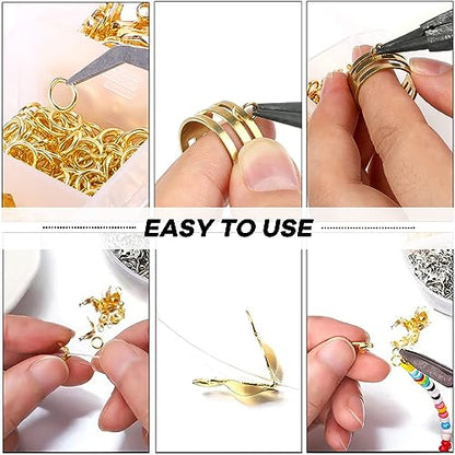 462 Pcs Lobster Claw Clasps with Jump Ring Opener and Tweezer | for Jewelry Making Kit,Lobster Clasp Set with Open Jump Rings Connectors,Bracelet Making Kit for Jewellery DIY Craft