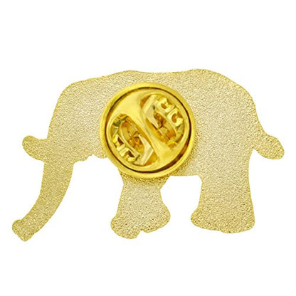 PinMart Wild Animal Enamel Lapel Pin - color: Grey Elephant, size: 5 Pack