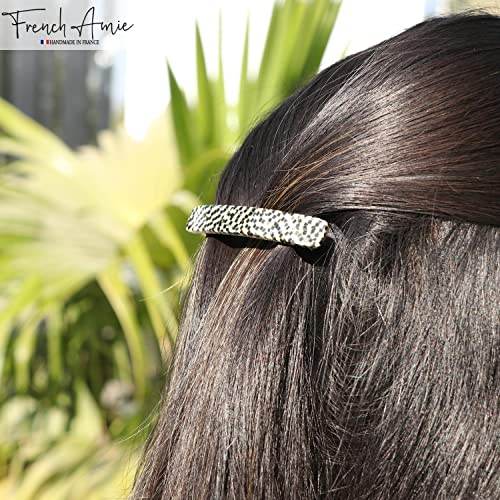 French Amie Bar Opera Small 2 1/4 Inch Hair Clip Barrette | Handmade Cellulose Acetate Automatic Clasp For Women Girls Teens Everyday Style - color: Opera