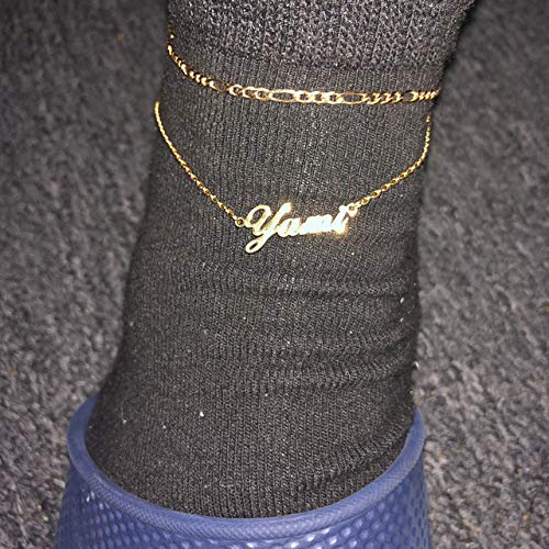 Ankle Bracelet for Women Personalized Name Anklet 18K Gold Plated Custom Dainty Anklet Bracelet Beach Jewelry for Girlfriend - color: Style 08