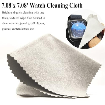 7CM X 3.5CM Watch Oil Washing Jar Tank, 3 in 1 Watch Repair Cleaner Tool with Stainless Steel Mesh Strainer and 18CM Cleaning Cloth, Glass Jewelry Cleaner Container for Maintenance & Modification Wristwatch Parts or Other Small Accessories