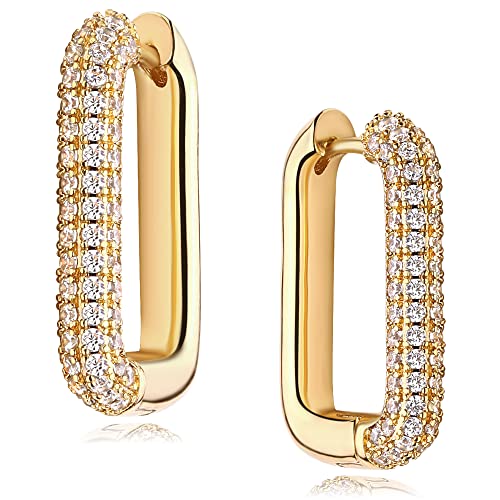 Cubic Zirconia Huggie Earrings 14k Gold Plated Tiny Earrings Small Huggie Hoop Earrings Simple Lightweight Hoops Gift for Women - color: O-type