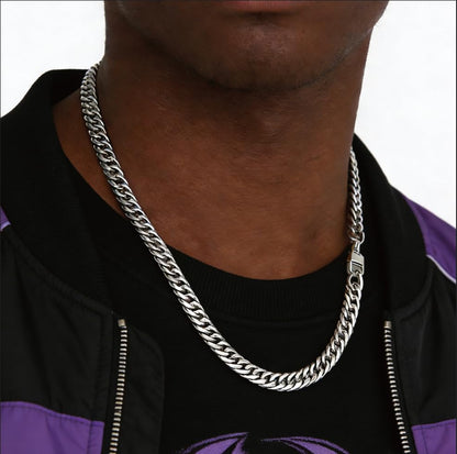 Cuban Link Chain Necklace for Men Women, 316L Stainless Steel Miami Curb Chain, 6mm/8mm Width, 18/20/22/24 Inch, Tarnish Resistant Hip Hop Jewelry with Gift Box