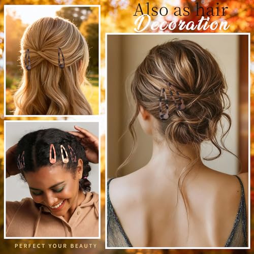 Teenitor Hair Barrettes Matte Snap Hair Clips, 24Pcs Hair Barrettes For Women Girls, 2 Inch 6 Colors