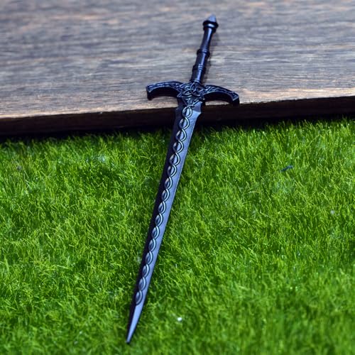 2PCS Viking Sword Hair Pins - Black Metal Hair Sticks for Women | Gothic Hair Accessories for Buns, Updos, Renaissance Festival, Halloween & Cosplay