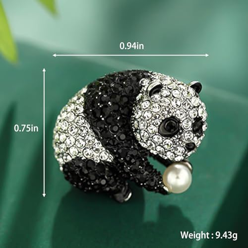 HETICA Animal Brooch for Women, Funny and Cute Flower Brooch Safety Pins Clothing Backpack Hat Decoration Enamel Pins Fashion Women Brooches and Pins Jewelry - style: Panda