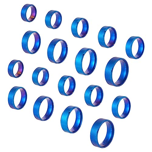UNICRAFTALE Stainless Steel Classical Plain Stackable Wedding Band Ring Blank Wedding Ring Cool Simple Band For Women and Men Gifts for Special Occasions - color: Blue