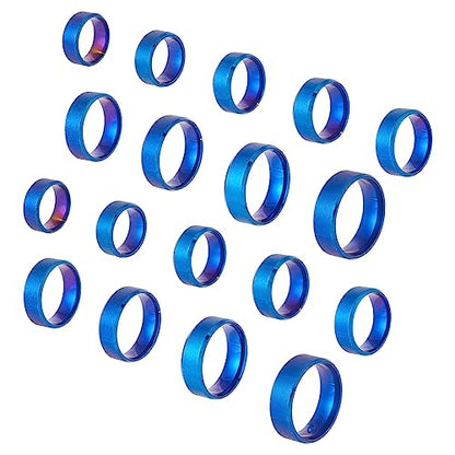 UNICRAFTALE Stainless Steel Classical Plain Stackable Wedding Band Ring Blank Wedding Ring Cool Simple Band For Women and Men Gifts for Special Occasions - color: Blue