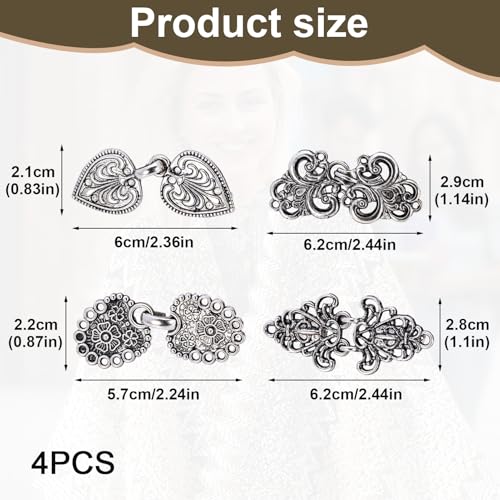 Sweater Clips – 4PCS Sweater Clips to Hold Sweater Together, Clothing & Dress Cinch Clip, Dress Tightener & Shawl Clips, Vintage Cinch Clips for Dresses, Shirt Clips for Women Clothing