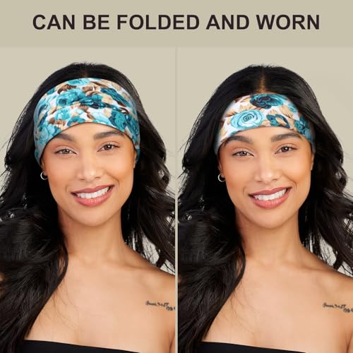 DiyJibb Boho Headbands for Women, 7PCS Fashion Wide Hair Bands for Summer Vacation & Music Festival - color: Black01