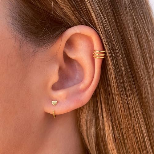 Ear Cuffs Non Piercing Ear Cuff Earrings for Women Gifts Trendy Stuff Clip on Cartilage Earrings Stacks Fake Earrings Jewelry Gifts - color: R: 2pcs silver ear cuff