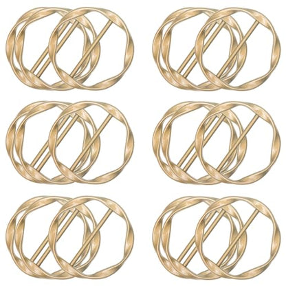 18Pcs Shirt Ties Clips for Women Silk Scarf Ring Clip T-Shirt Buckle Ring Clip Metal Round Circle Clip Clothes Clip - color: Matte Gold
