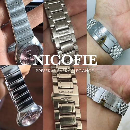Gold & Silver Steel Bracelet Watch Polishing Kit, Watch Cleaning Kit, Jewelry Cleaner for Metals, Crystals and Rubber - 1 x1.1oz Scratch Repair Cream, 2 x 3.4oz Cleaner, 3 x Microfiber Cloth, 2 x Wool and Hard Horn Brush, 1 x Sponge, 1 x Protection Tape (