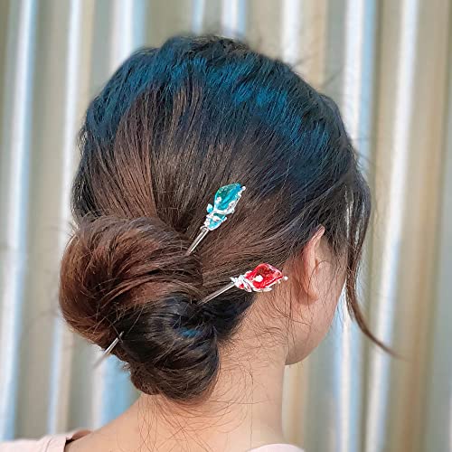 Leadigol Hair Stick Jewelry Headwear Hair Fork Classic Hanfu Accessories Metal Vintage Hair Chopsticks