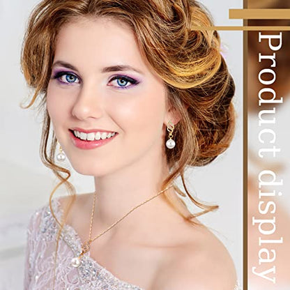Bonuci 12 Pcs Women Pearl Jewelry Set Pearl Necklace Bracelet Earrings with Rhinestone for Wedding Birthday Bridal Tea Party - style: Noble Style