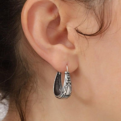 Retro Exaggerated Drop Earrings Personality Vintage Carved Dangle Earrings Daily Accessories Party Valentine's Day Jewelry Gifts for Women - style: Retro Style 1