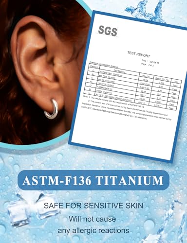 20G 18G 16G 14G 12G 10G 8G 6G 4G 2G Nose Rings Hoops Astm F136 Titanium Clicker Septum Lip Ring Tragus Helix Daith Rook Conch Snug Cartilage Lobe Earrings Hoop Piercing Jewelry For Women Men - size: 12G-14MM