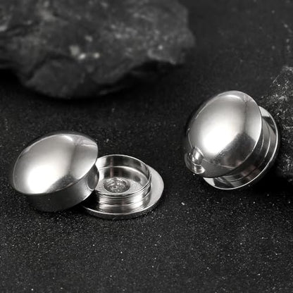 Casvort 2 PCS Hypoallergenic 0G-1" Cute Timeless Smooth Ball Screw Ear Gauges 316 Surgical Stainless Steel Fashion Ear Gauges Earrings Expander Women Piercing Body Jewelry - color: Silver, size: 8 mm