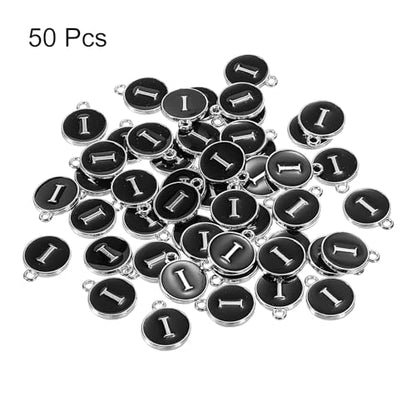 MECCANIXITY Alphabet Enamel Letter Charm Jewelry Charm Pendant for Jewelry Making, Bracelet, Craft - style: I