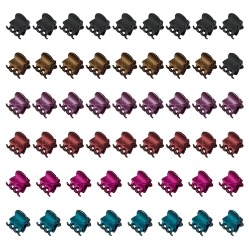50 PCS Mini Hair Claw Clips， Bangs Strong Grip Multifunction Clamp Clips. (Matte color 2) - color: Matte color 2