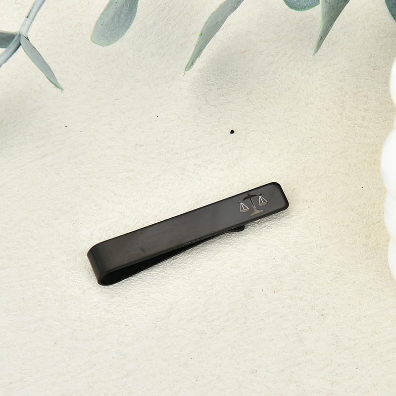 Mens Airplane Tie Clip for Boyfriend Husband Son Flight Attendant Accessories for Men - style: Black Lawyer