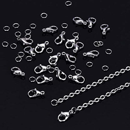 33 Feet Necklace Chains Stainless Steel DIY Link Chain Necklaces with 20 Lobster Clasps and 30 Jump Rings for Jewelry Making (2 mm Wide) - size: 2.0 mm Wide
