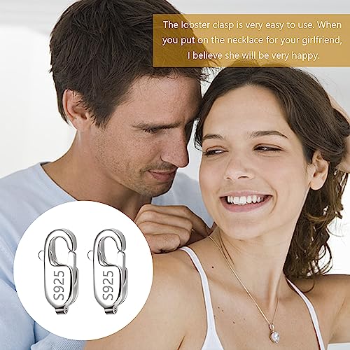 925 Sterling Silver Jewelry Making Lobster Clasps with Open Jump Rings Set | Small Spring Italian Clasps Lobster Claw Jump Rings Necklace Chains Connect Link Repair kit Supplies 925 Jewelry Findings - color: 23PcsB