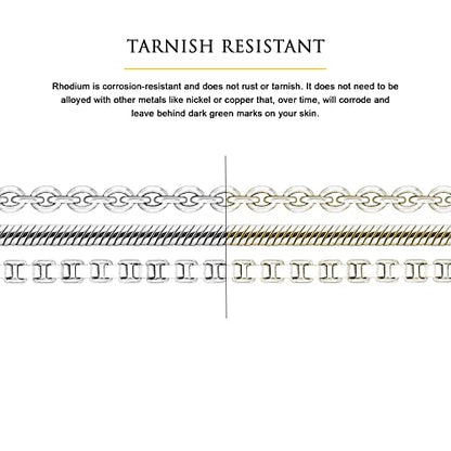 Sterling Silver Chain Necklace for Women Snake 1.9mm Tarnish Resistant Responsibly Sourced - Non-Migrating Clasp Design - Sterling Silver Chain Necklace - Italian Made in Italy - Quality Durable Sturdy 1.9mm Chain for Women - Quality Gift Box - 925 Sterli
