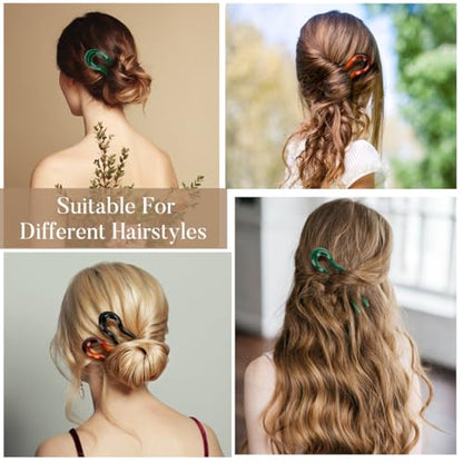 French Hair Pin 3 Pcs U Shaped Hair Forks for Buns Pc Accessories for Women Pins for Daily Wear and Special Occasions Decorative Stick Set