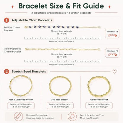 XUANPAI Evil Eye Bracelet for Women, 14K Gold Plated Beaded Bracelet Set | 5PCS Stackable Dainty Nazar Bracelet, Adjustable Turkish Eye Good Luck Protection Jewelry Gift for Mother’s Day Birthday - color: Blue