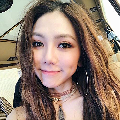 Clip On Big Extra Large Fake Round Hoop Earrings for Women Non Pierced No Piercing Ear Fashion Simple Circle Huggie Hoops Jewelry Gifts - style: 90mm Silver
