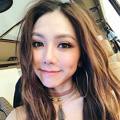 Clip On Big Extra Large Fake Round Hoop Earrings for Women Non Pierced No Piercing Ear Fashion Simple Circle Huggie Hoops Jewelry Gifts - style: 90mm Silver
