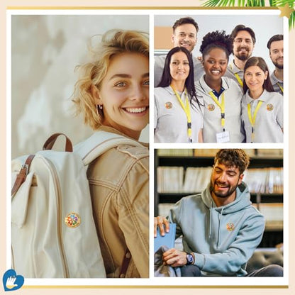 Sayglossy 30 Sets Volunteer Recognition Lapel Pins with Inspirational Card Hands That Serve Pins Employee Appreciation Gifts Bulk for Back to School Volunteer Employees Coworkers Cna Week Gifts - style: Hand-Heart