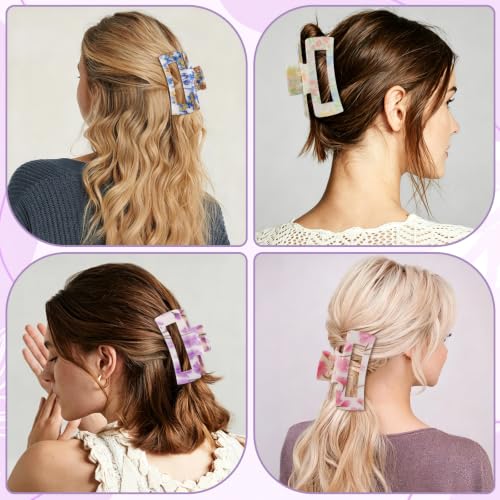 laxizar 4 Pcs Hair Clips 4.1 Inch Claw Cips Floral Hair Accessories - color: floral print 2
