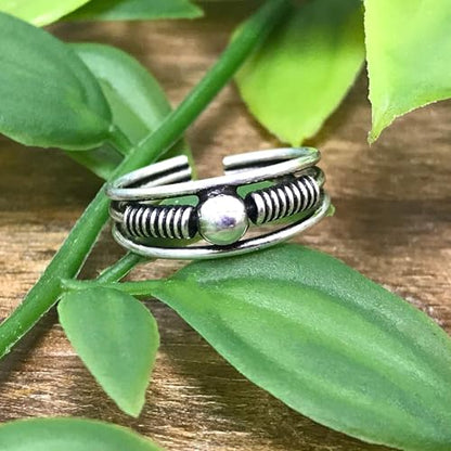 Gem Avenue 925 Sterling Silver Toe Rings Collections – Beach, Celtic, Heart, Dolphin, Flower & More Designs for Women – Elegant Adjustable Summer Jewelry - style: Style 20