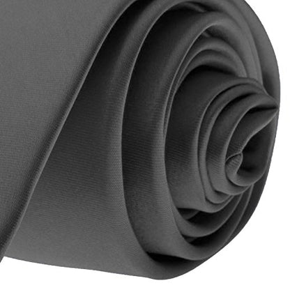 K. Alexander Skinny Ties - Multiple Solid Colors - Classic 2" width - color: Charcoal