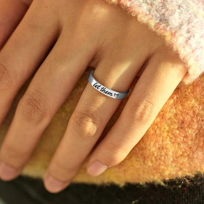 This Too Shall Pass But Fucking Hell Inspirational Mantra Ring For Women, Best Friends Engraving Stackable Self Worth Hidden Message Encouragement Friendship Gift Jewelry - color: Silver 10
