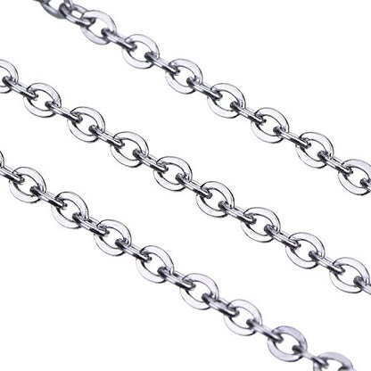 Outus 33 Feet Stainless Steel Chain Silver DIY Link Necklaces Chains with 20 Lobster Clasps and 30 Jump Rings for Jewelry Making (2.5 Mm) - size: 2.5 mm Wide