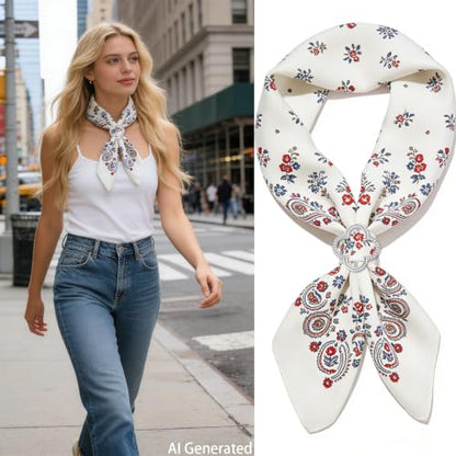 8PCS Scarf Ring Clip T-shirt Ties Clips for Women Fashion Metal Corner Knotted Clip Buckle Clothing Ring Wrap Holder