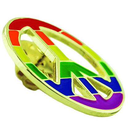 PinMart Gay Pride LGBT Enamel Lapel Pin - color: Gay Pride Pin Set Gold and Nickel Plated, size: 4pc Gift Set