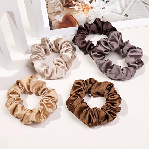 Hair Ties Small Scrunchies for Women's Hair Scrunchies Both for Thick Hair or Thin Hair Curl Hair No Crease Ponytail Holder No Hurt Your Hair - color: 10 Soft Mixed