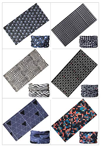 KINGREE KINREE 6PCS Outdoor Magic Scarf, Elastic Headbands, Headscarves, Headwear, Mask - color: Duke