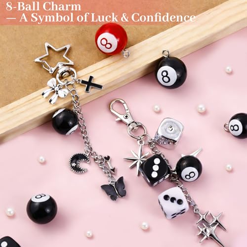 Wurosi 945PCS Bag Charm Kit Gold & Silver,Bag Charm Craft Supplies | Charms Lip Gloss Keychain Making Kit,Perfect DIY Jewelry Crafts Party, or Family Activity & Gift for Adults - color: 945 Pcs Gold+Silver Keychain Kit