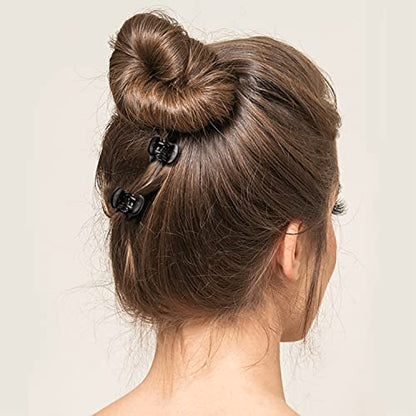 YOHAMA 36 PCS Black Mini Hair Claw Clips Great for Design Kids and Adult Hairstyles Decoration Buns, Pining Bangs Strong Grip Multifunction Clamp Clips. | Multifunction Durable Small Hair Clips, Women Girl Fixed Messy Bun, Design Hairstyles, Non-Pulling o