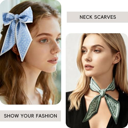 ZXZH 6 Pack Fashion Scarves for Women, Versatile Boho Head Scarf | Satin Scarf for Hair, Neck, Wrist, and Purse Accessories - color: Classic Paisley