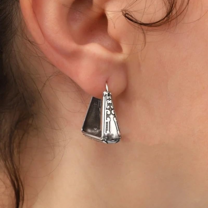 Retro Exaggerated Drop Earrings Personality Vintage Carved Dangle Earrings Daily Accessories Party Valentine's Day Jewelry Gifts for Women - style: Retro Style 1-1