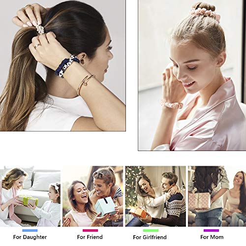 Scrunchies Silk Satin Hair Ties - Small Mini Thin Elestics Ponytail Holder Hair Bands Skinny Scrunchy For Thick Curl Hair No Crease Hair Ties Soft Accessories No Hurt Your Hair for Women and Girls | Ponytail Holder, For Thick Curl Hair, No Crease, Soft Ac