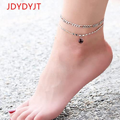 YJT January Birthstone Charms for Bracelet Necklace Jewelry Making Silver DIY Crystal 6mm
