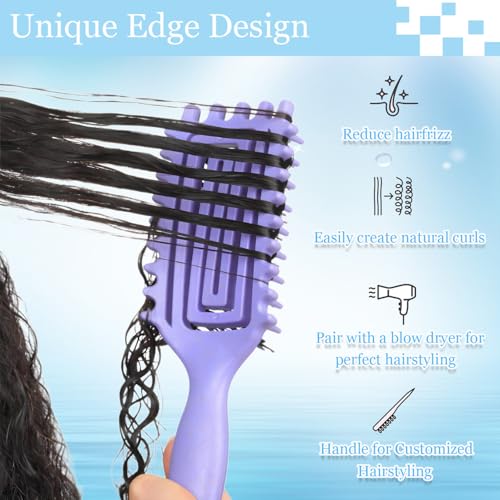 Curly Hair Brush,Curl Defining Brush,Slick Back Hair Brush,Rat Tail Comb,Edge Bristle Brush,Clip Claw,Bow,Satin Scrunchies,No Damage Hair Ties,Scarf Hair Ties,Gifts For Women,Best Gift Set(Pink) - color: Exquisite gift box（Pink)
