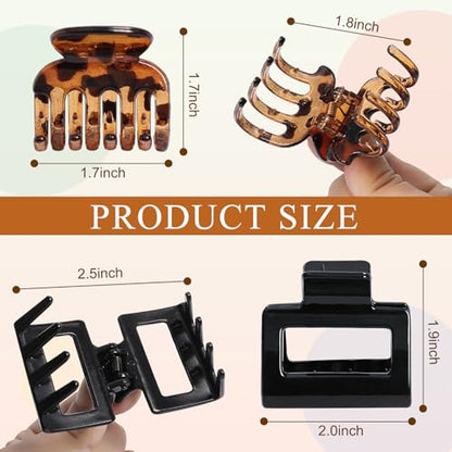 8 PCS Small Hair Clips for Women 2 Inch Claw Clips for Thin Hair